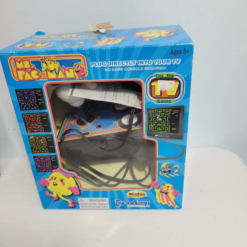Ms Pac-Man TV Arcade 1993 Vintage Entertainment Plug & Play 81826-2M11